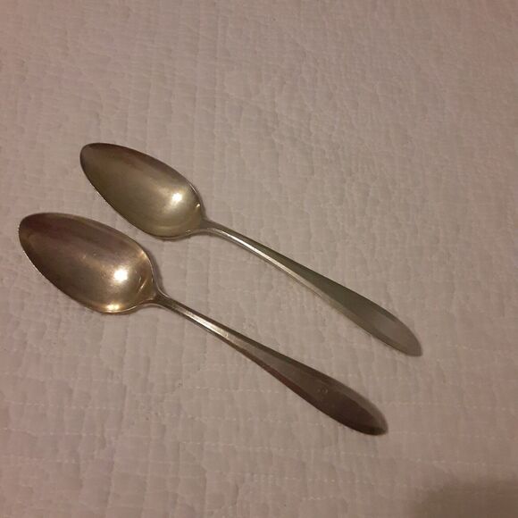 Vintage Community Plate Serving Spoons X2 Family Gathering - Picture 1 of 4